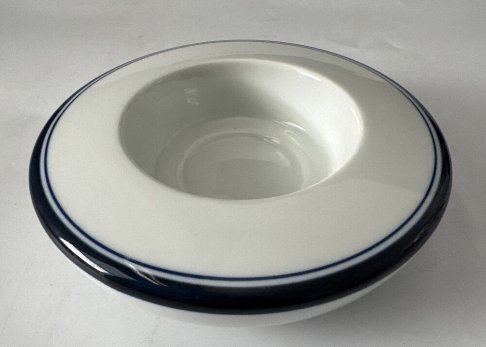 Dansk International Designs Blue & White Porcelain Votive Pillar Candle Holder